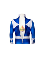 Cosrea Marvel Universe Mighty Morphin Power Rangers Blue Ranger Kids Size Digital Printed Cosplay Costume