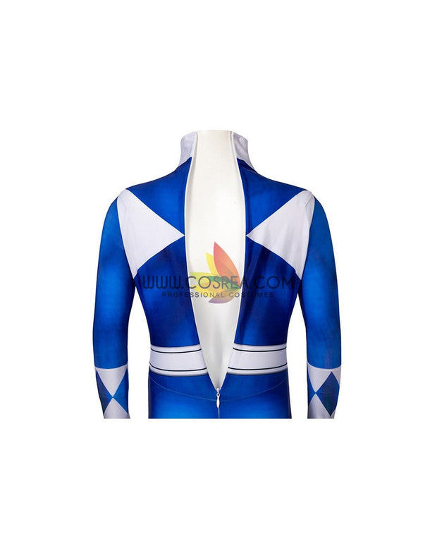 Cosrea Marvel Universe Mighty Morphin Power Rangers Blue Ranger Kids Size Digital Printed Cosplay Costume