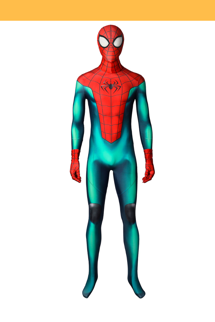 Cosrea Marvel Universe Miles Morales PS5 Green Version Digital Printed Cosplay Costume