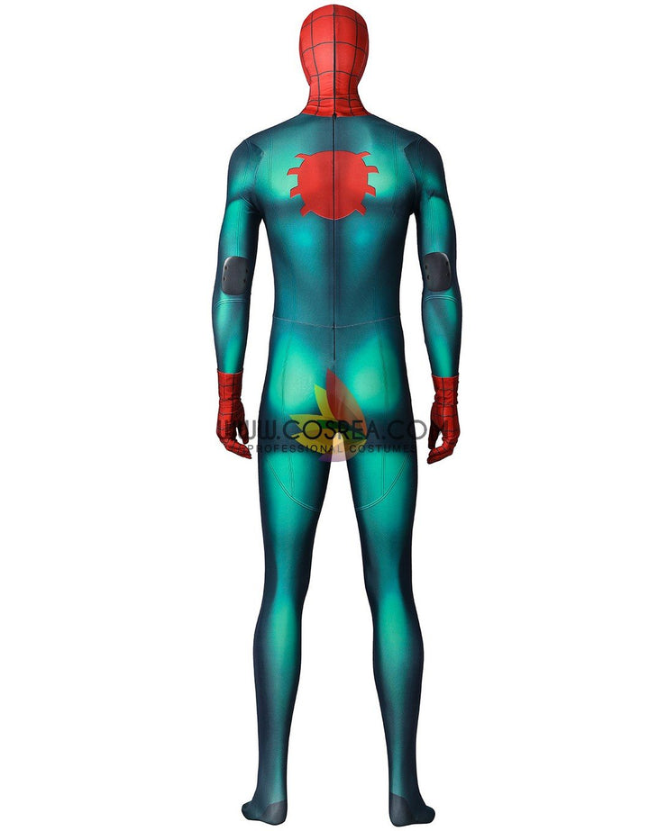 Cosrea Marvel Universe Miles Morales PS5 Green Version Digital Printed Cosplay Costume
