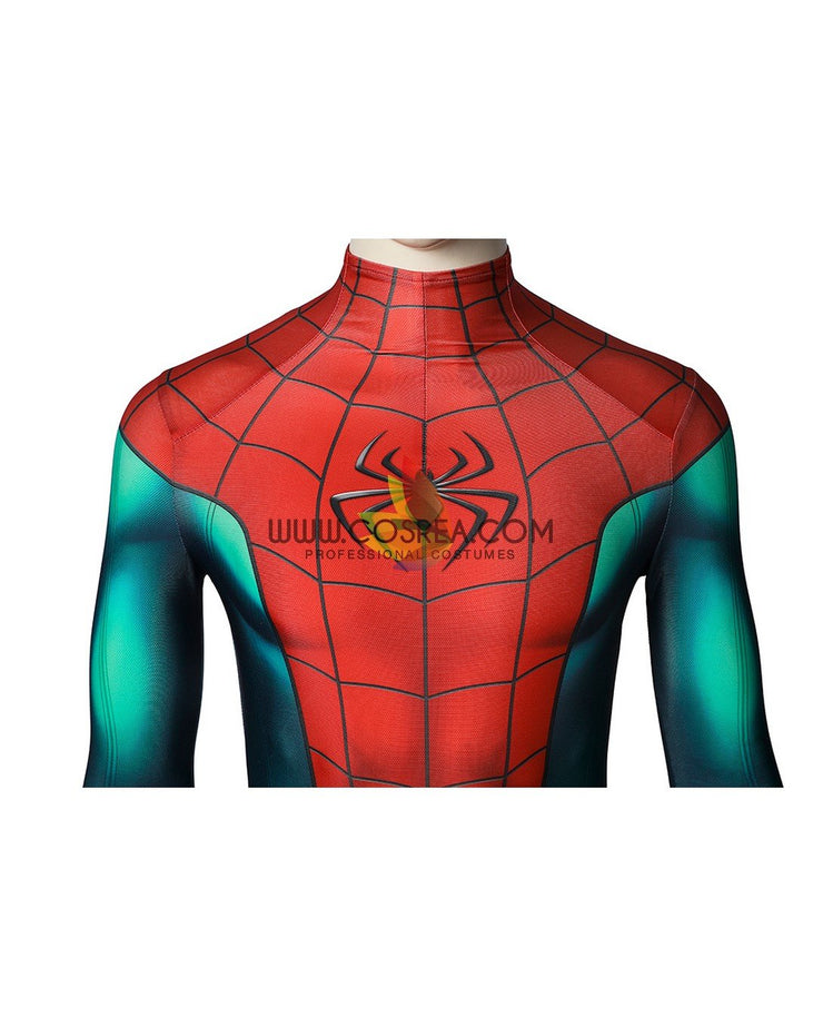 Cosrea Marvel Universe Miles Morales PS5 Green Version Digital Printed Cosplay Costume