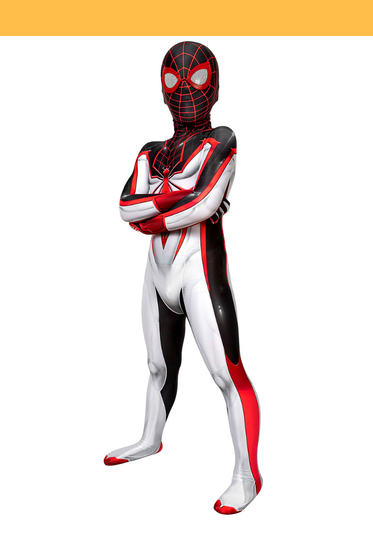 Cosrea Marvel Universe Miles Morales PS5 TRACK Suit Kids Size Digital Printed Cosplay Costume