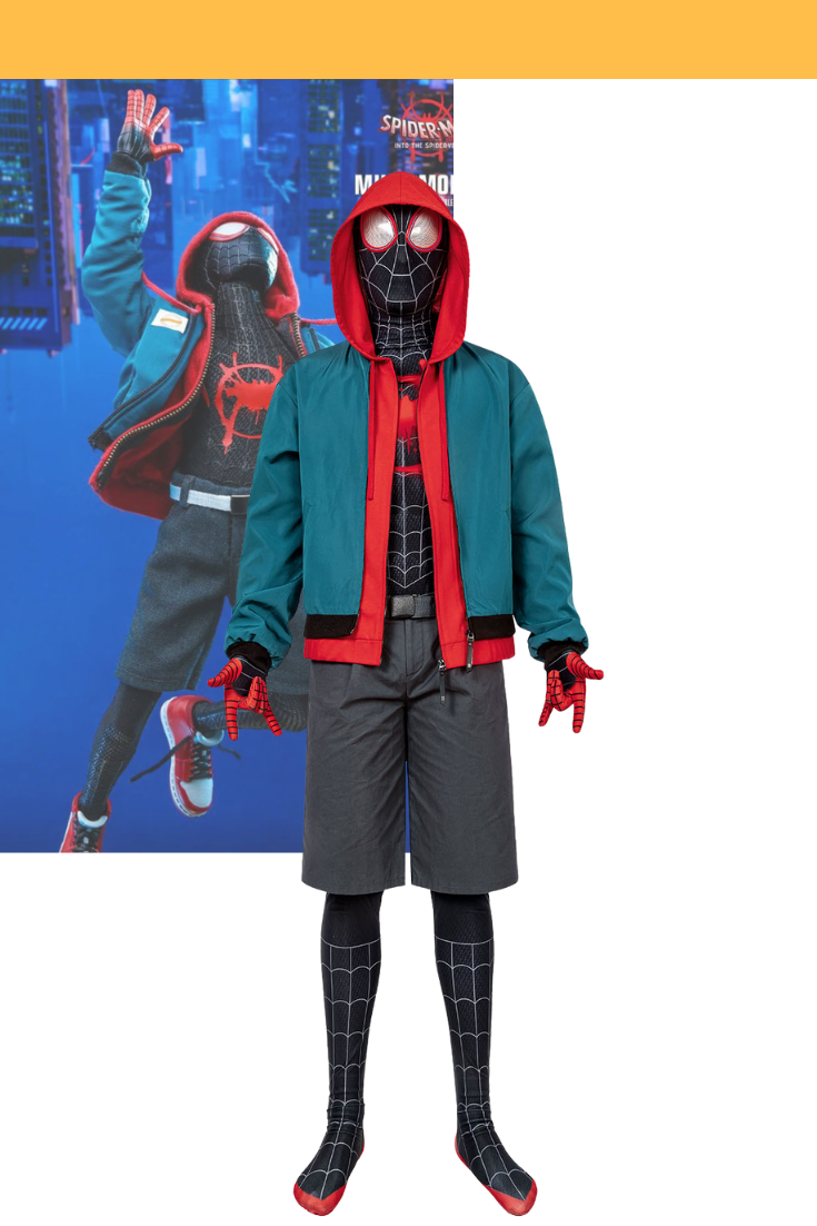 Spider Man Into The Spider Verse Cosplay Costumes Miles Morales