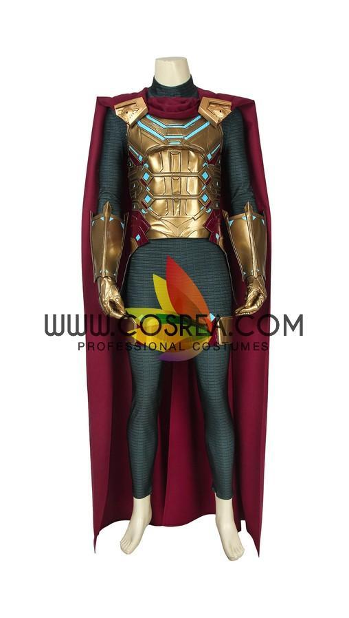Mysterio Metallic Gold Spiderman Far From Home PU Leather Cosplay Costume