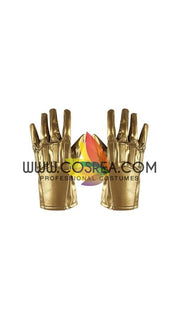 Cosrea Marvel Universe Mysterio Metallic Gold Spiderman Far From Home PU Leather Cosplay Costume