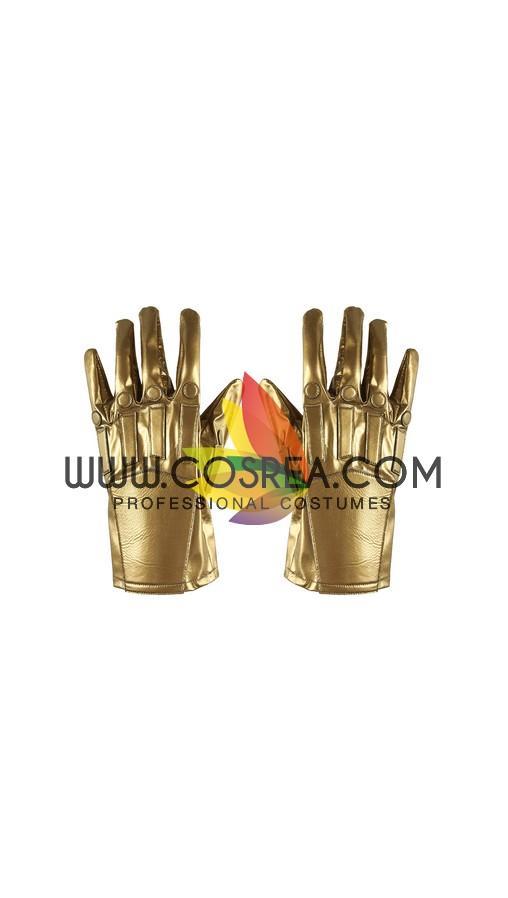 Cosrea Marvel Universe Mysterio Metallic Gold Spiderman Far From Home PU Leather Cosplay Costume