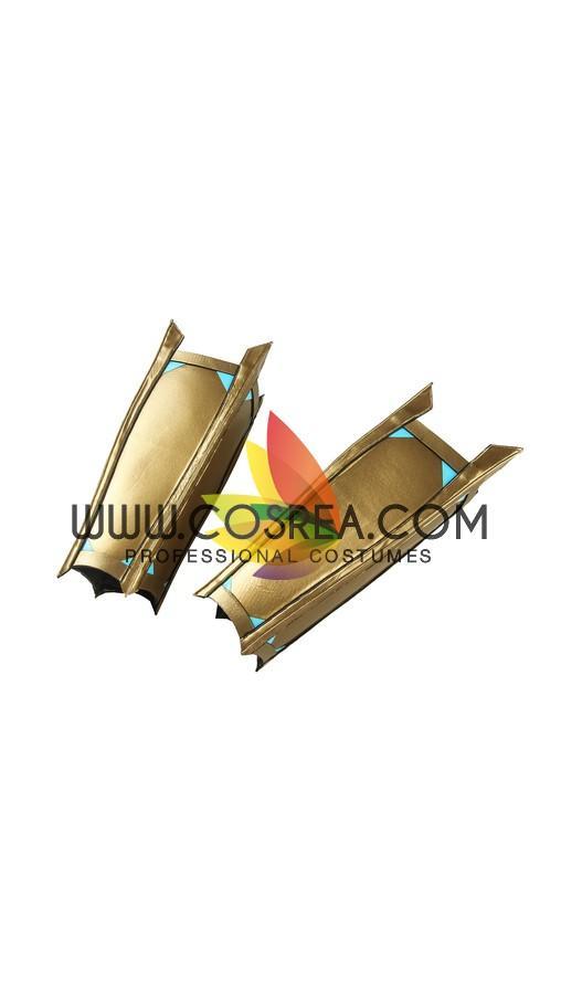 Cosrea Marvel Universe Mysterio Metallic Gold Spiderman Far From Home PU Leather Cosplay Costume