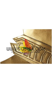 Cosrea Marvel Universe Mysterio Metallic Gold Spiderman Far From Home PU Leather Cosplay Costume