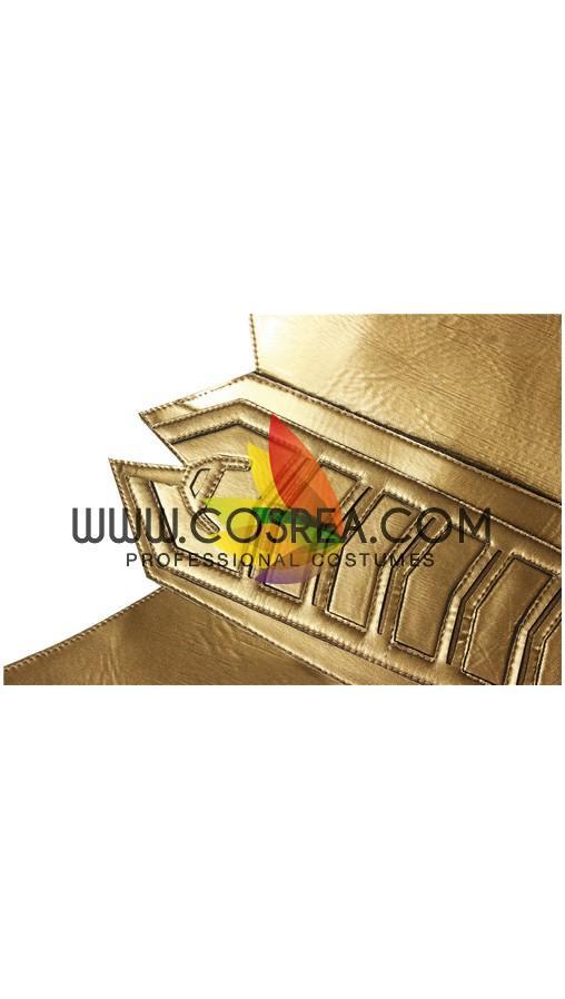 Cosrea Marvel Universe Mysterio Metallic Gold Spiderman Far From Home PU Leather Cosplay Costume