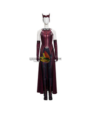 Cosrea Marvel Universe Scarlet Witch Finale Version With Patterned Cape Wanda And Vision TV Series Cosplay Costume