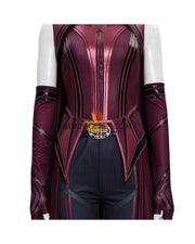 Cosrea Marvel Universe Scarlet Witch Finale Version With Patterned Cape Wanda And Vision TV Series Cosplay Costume