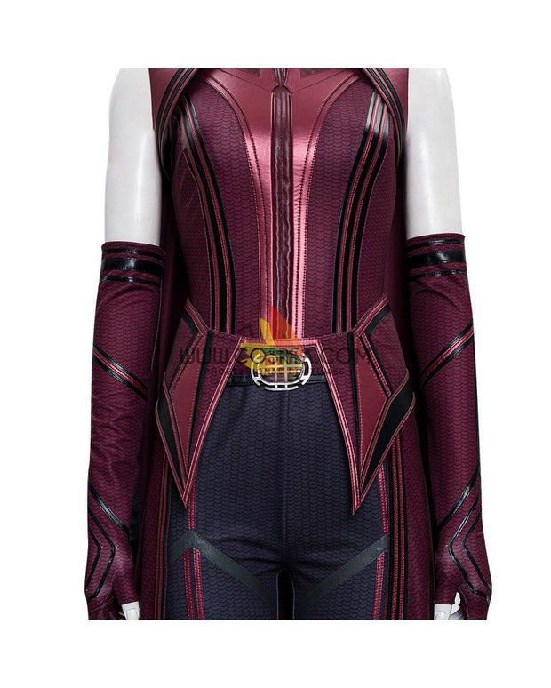 Cosrea Marvel Universe Scarlet Witch Finale Version With Patterned Cape Wanda And Vision TV Series Cosplay Costume