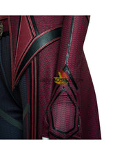 Cosrea Marvel Universe Scarlet Witch Finale Version With Patterned Cape Wanda And Vision TV Series Cosplay Costume