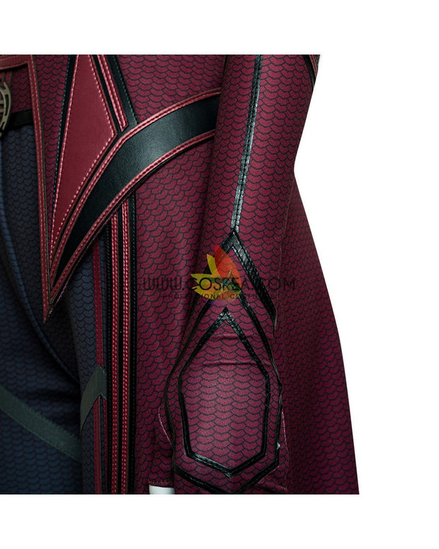 Cosrea Marvel Universe Scarlet Witch Finale Version With Patterned Cape Wanda And Vision TV Series Cosplay Costume