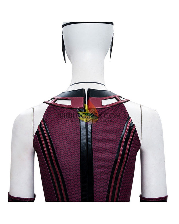 Cosrea Marvel Universe Scarlet Witch Finale Version With Patterned Cape Wanda And Vision TV Series Cosplay Costume