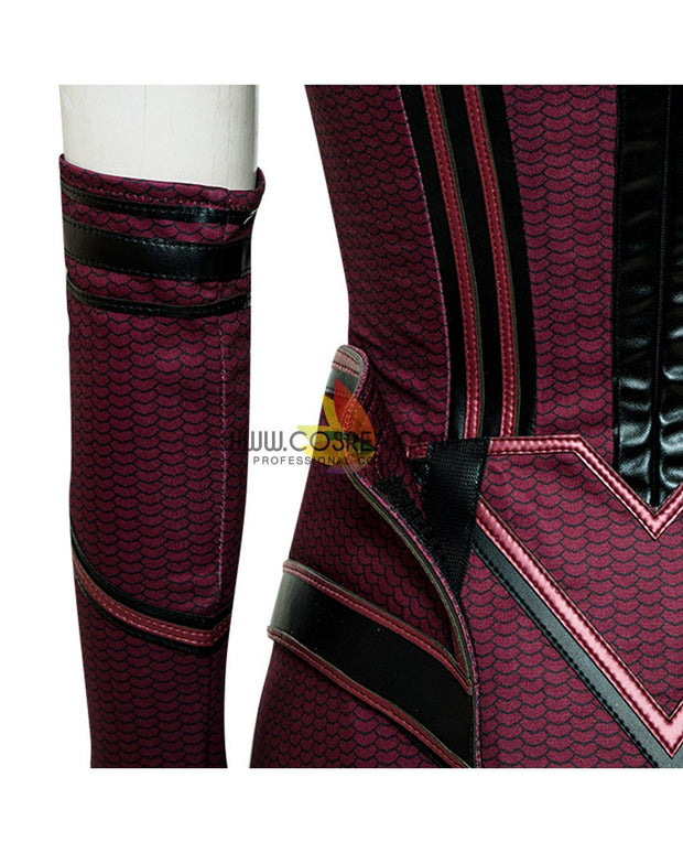 Cosrea Marvel Universe Scarlet Witch Finale Version With Patterned Cape Wanda And Vision TV Series Cosplay Costume