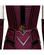 Cosrea Marvel Universe Scarlet Witch Finale Version With Patterned Cape Wanda And Vision TV Series Cosplay Costume