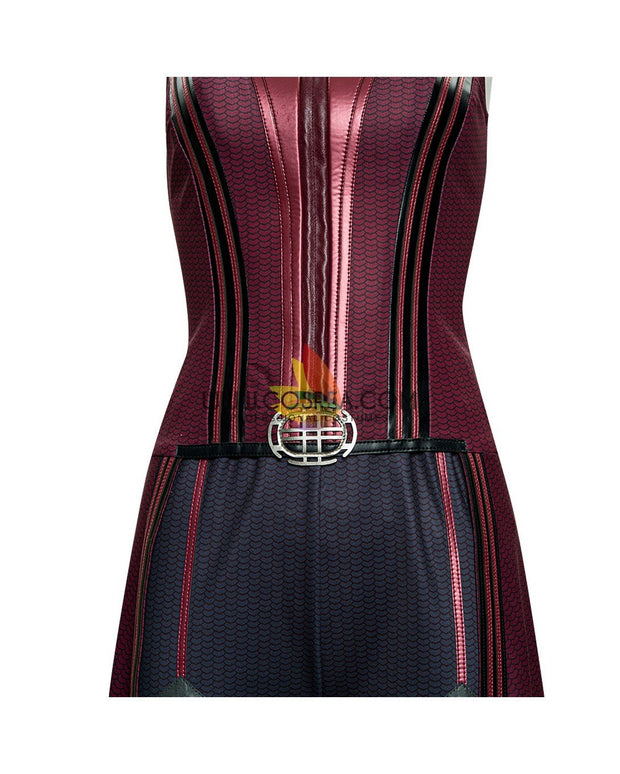 Cosrea Marvel Universe Scarlet Witch Finale Version With Patterned Cape Wanda And Vision TV Series Cosplay Costume