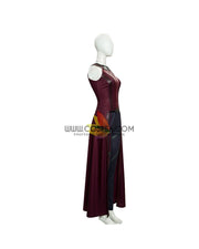 Cosrea Marvel Universe Scarlet Witch Finale Version With Patterned Cape Wanda And Vision TV Series Cosplay Costume