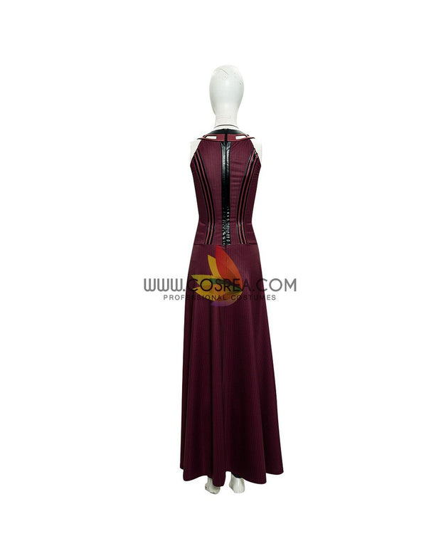 Cosrea Marvel Universe Scarlet Witch Finale Version With Patterned Cape Wanda And Vision TV Series Cosplay Costume