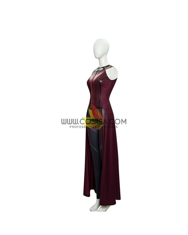 Cosrea Marvel Universe Scarlet Witch Finale Version With Patterned Cape Wanda And Vision TV Series Cosplay Costume