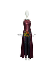 Cosrea Marvel Universe Scarlet Witch Finale Version With Patterned Cape Wanda And Vision TV Series Cosplay Costume
