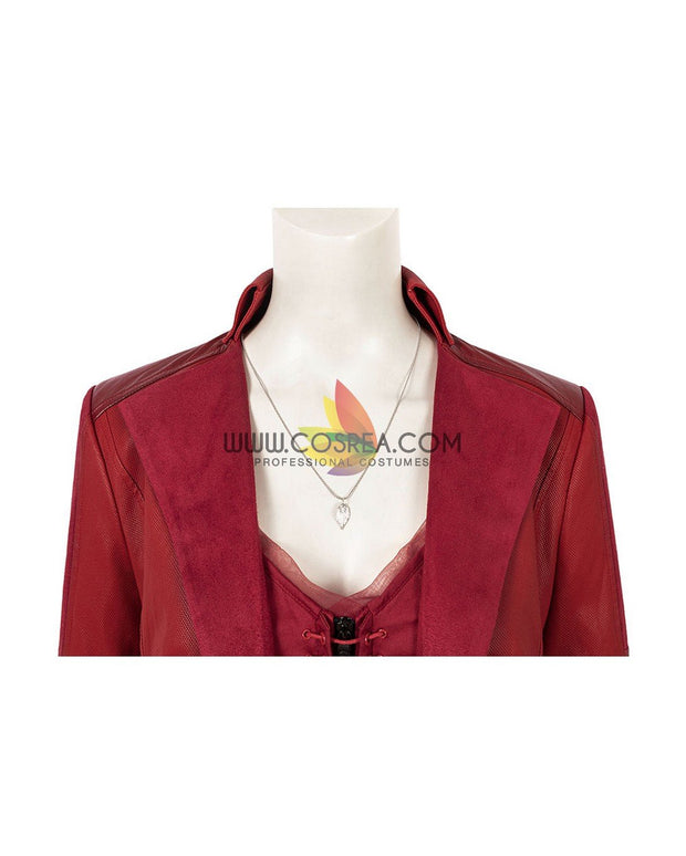 Cosrea Marvel Universe Scarlet Witch The Civil War Bright Red Cosplay Costume