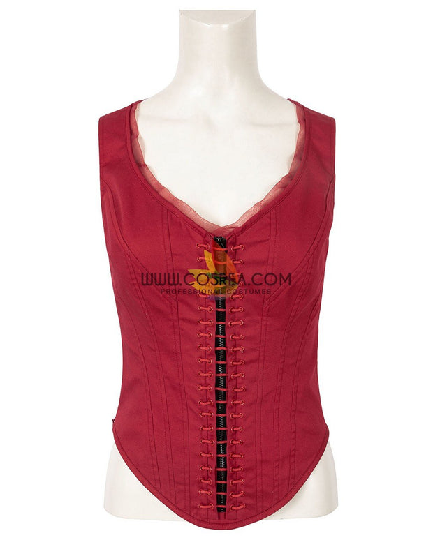 Cosrea Marvel Universe Scarlet Witch The Civil War Bright Red Cosplay Costume