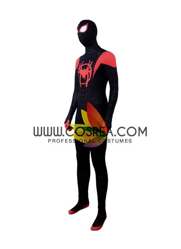 Cosrea Marvel Universe Spider Verse Miles Morales Black Version Cosplay Costume