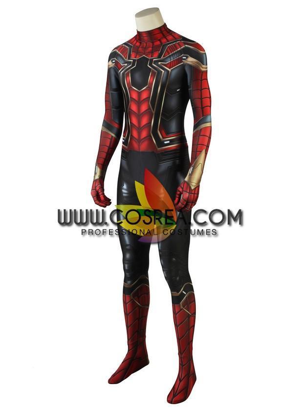 Cosrea Marvel Universe Spiderman Infinity War Metallic Cosplay Costume
