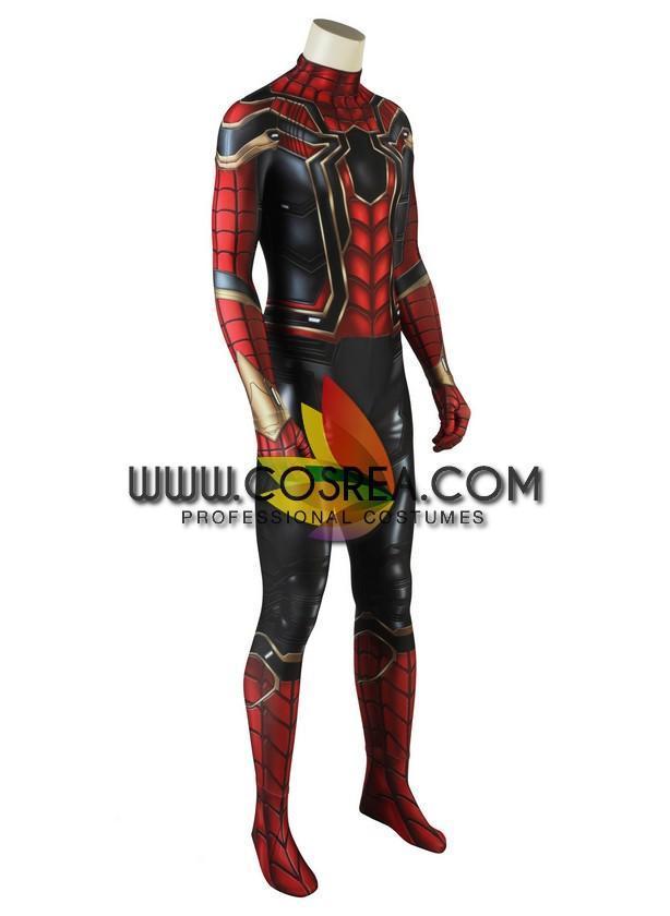 Cosrea Marvel Universe Spiderman Infinity War Metallic Cosplay Costume