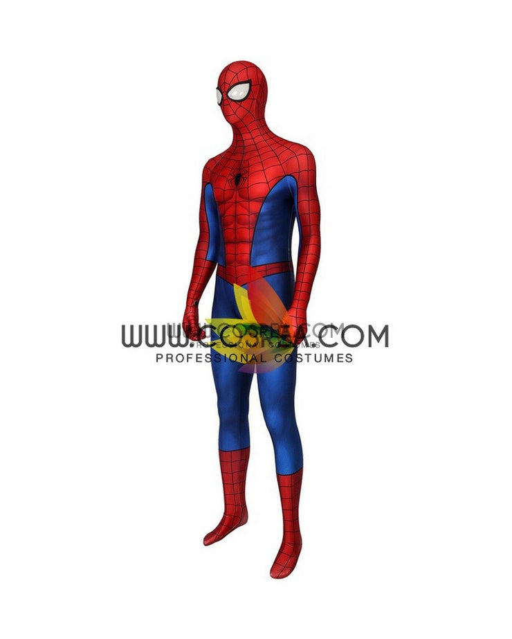 Cosrea Marvel Universe Spiderman PS4 Game Classic Version Digital Printed Cosplay Costume