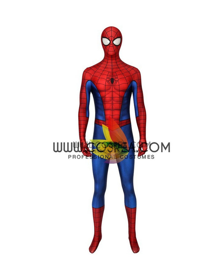 Cosrea Marvel Universe Spiderman PS4 Game Classic Version Digital Printed Cosplay Costume