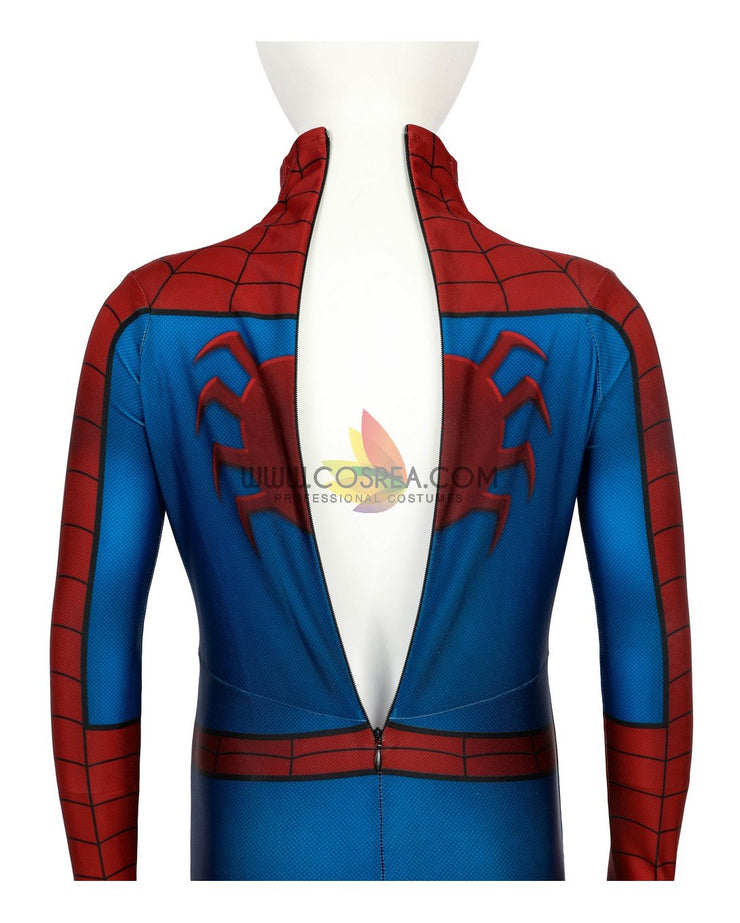 Cosrea Marvel Universe Spiderman PS4 Game Classic Version Kids Size Digital Printed Cosplay Costume