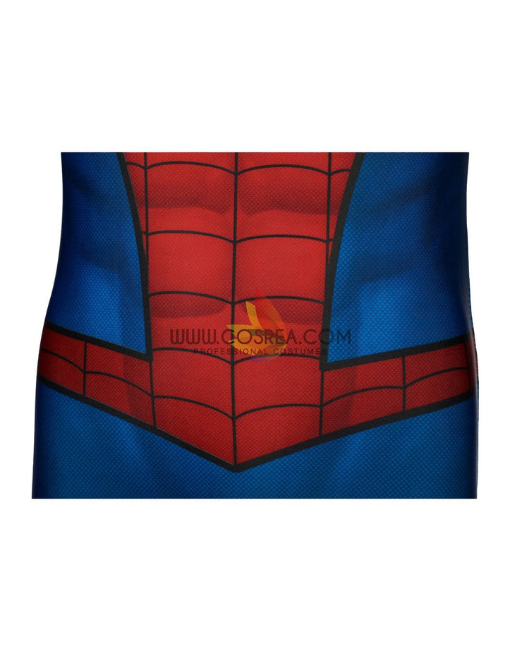 Cosrea Marvel Universe Spiderman PS4 Game Classic Version Kids Size Digital Printed Cosplay Costume
