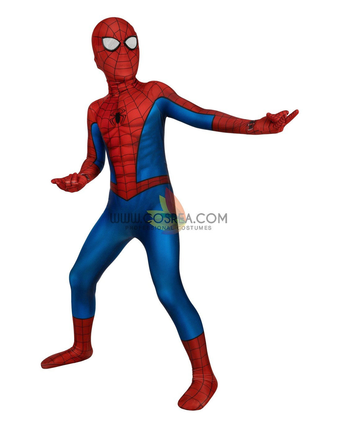 Spiderman PS4 Game Classic Version Kids Size Digital Printed Cosplay Costume Cosrea Cosplay