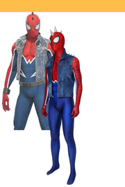 Cosrea Marvel Universe Spiderman PS4 Game Punk Suit Digital Printed Cosplay Costume