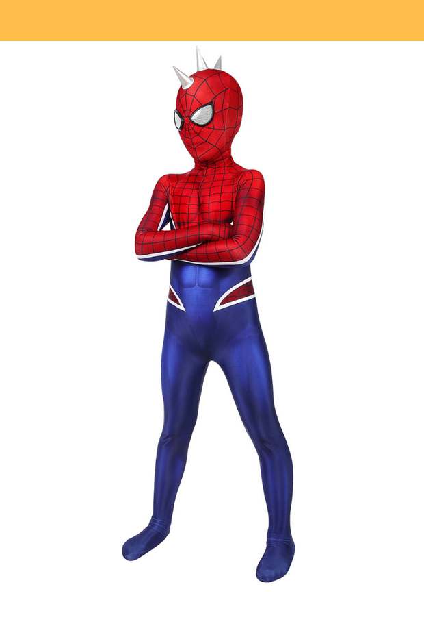 Cosrea Marvel Universe Spiderman PS4 Game Punk Suit Kids Size Digital Printed Cosplay Costume