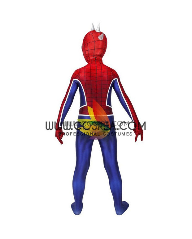 Cosrea Marvel Universe Spiderman PS4 Game Punk Suit Kids Size Digital Printed Cosplay Costume