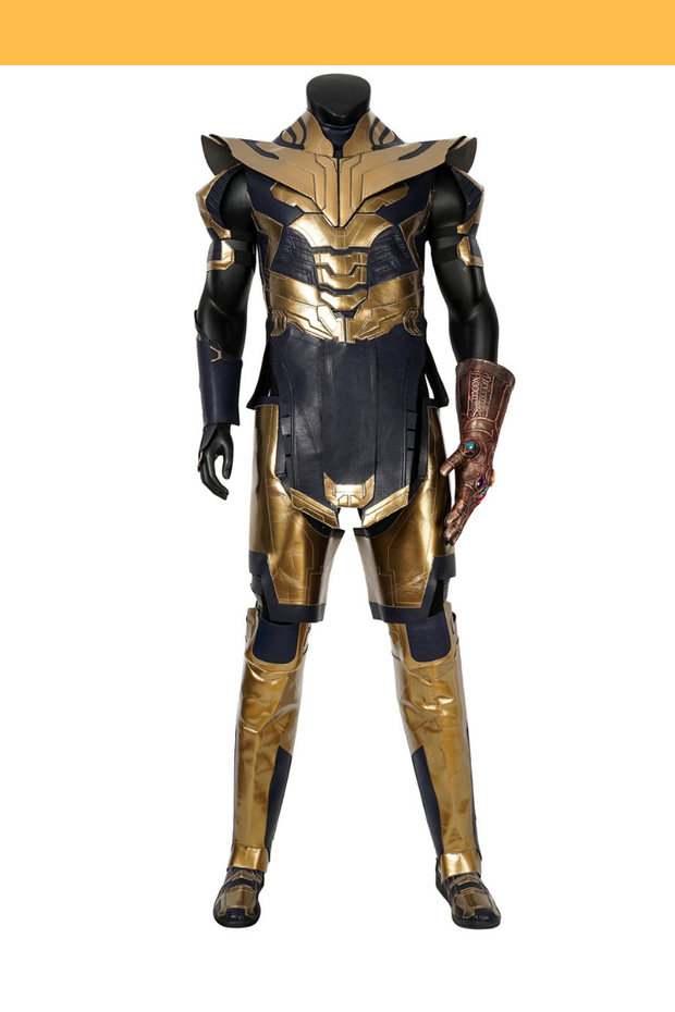 Cosrea Marvel Universe Thanos Infinity War Metallic PU Leather Cosplay Costume