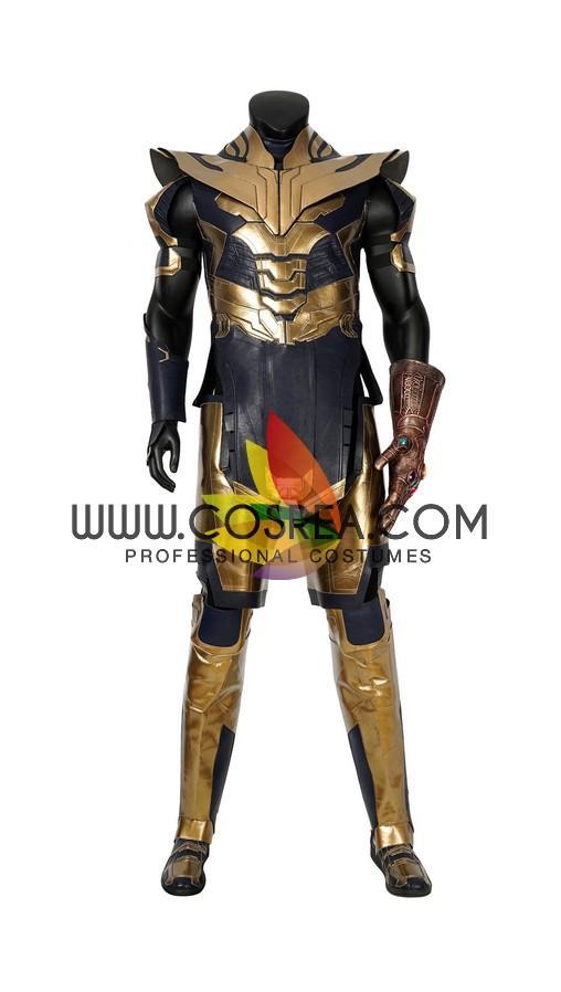 Cosrea Marvel Universe Thanos Infinity War Metallic PU Leather Cosplay Costume