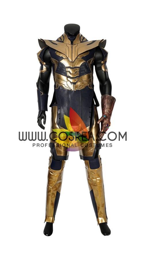 Cosrea Marvel Universe Thanos Infinity War Metallic PU Leather Cosplay Costume