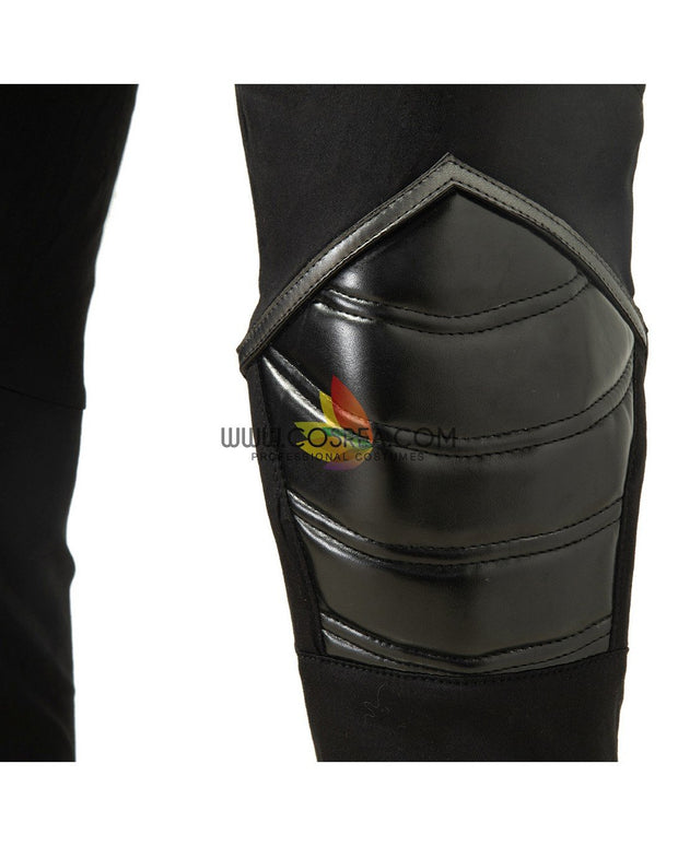 Cosrea Marvel Universe The Falcon And Winter Soldier TV Series  Black And Red Full PU Leather Version Cosplay Costume