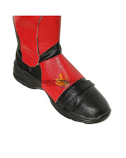 Cosrea Marvel Universe The Falcon And Winter Soldier TV Series  Black And Red Full PU Leather Version Cosplay Costume