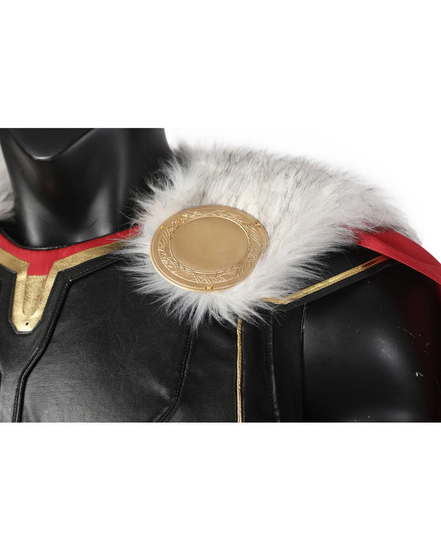 Cosrea Marvel Universe Thor Love and Thunder Faux Fur Cape Version Cosplay Costume