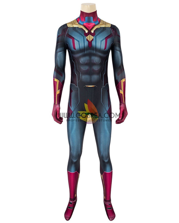 Cosrea Marvel Universe Vision Infinity War Digital Printed Cosplay Costume