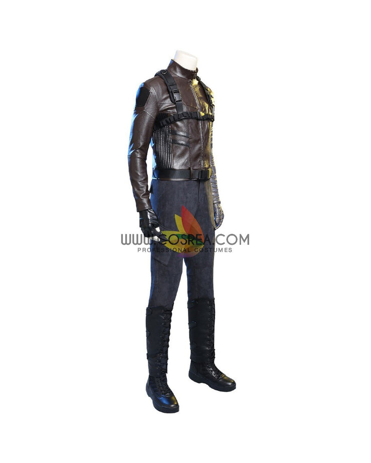 Cosrea Marvel Universe Winter Soldier The Falcon And Winter Soldier TV Series Full PU Leather Version Cosplay Costume
