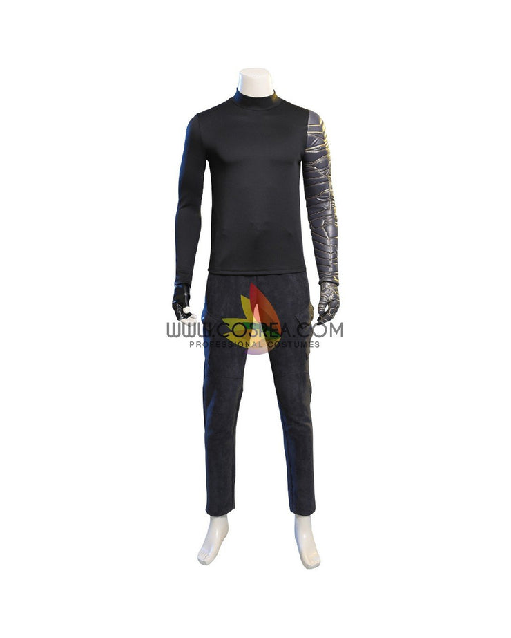 Cosrea Marvel Universe Winter Soldier The Falcon And Winter Soldier TV Series Full PU Leather Version Cosplay Costume