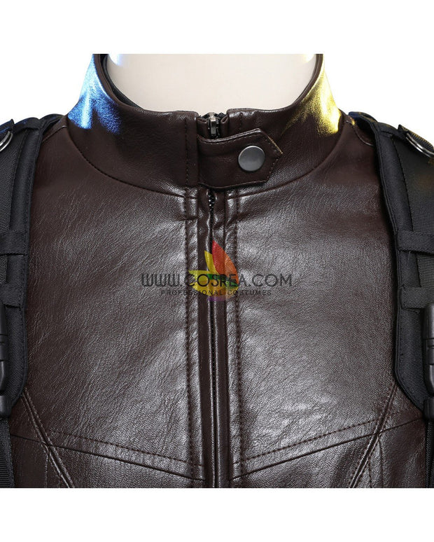 Cosrea Marvel Universe Winter Soldier The Falcon And Winter Soldier TV Series Full PU Leather Version Cosplay Costume