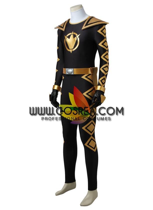 Cosrea P-T Power Rangers Dino Thunder Black Ranger Cosplay Costume